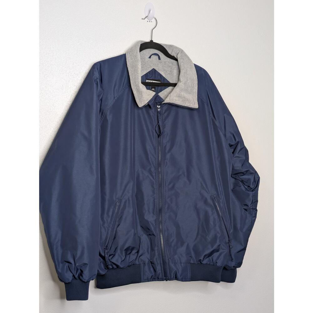 Joe's USA Mens 2XL Tall NAVY Fleece Lined Bomber Lined Jacket - Picture 2 of 8